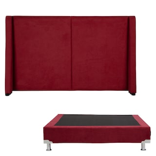 Foto 1 | Foto 1 | Cabecera con Box Dicasa Queen Size color Rojo
