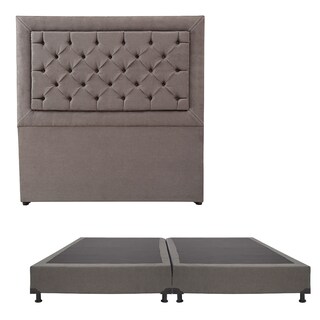 Foto 1 | Foto 1 | Cabecera Dicasa Mary King Size + Box Dicasa Bless color Gris Oscuro