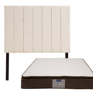 Foto 1 | Foto 1 | Cabecera Dicasa Argos Color Beige Claro + Colchón Restonic Nautilus Queen Size