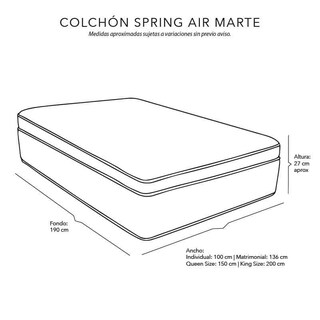 Foto 6 | Foto 6 | Cabecera Dicasa Argos Color Beige Claro + Colchón Spring Air Marte Queen Size