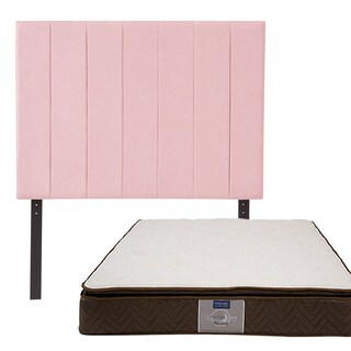 Foto 1 | Foto 1 | Cabecera Dicasa Argos color Rosa Individual + Colchón Restonic Nautilus