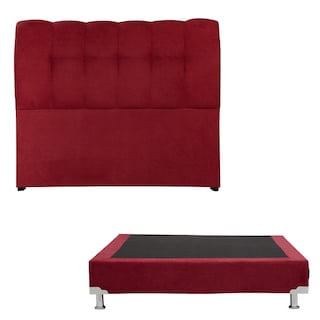 Foto 1 | Foto 1 | Cabecera Dicasa Nube + Box Dicasa Red color Rojo Queen Size