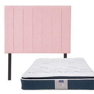 Foto 1 | Foto 1 | Cabecera Dicasa Argos color Rosa + Colchón Restonic Trust Matrimonial