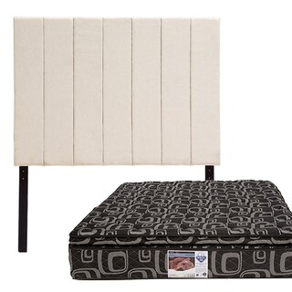 Foto 1 | Foto 1 | Cabecera Dicasa Argos Color Beige Claro + Colchón Spring Air Morgan Queen Size