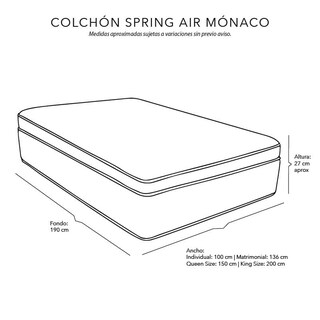 Foto 6 | Foto 6 | Cabecera Dicasa Argos Color Beige Claro + Colchón Spring Air Monaco Matrimonial