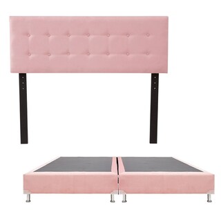 Foto 1 | Foto 1 | Cabecera Dicasa Bilbao color Rosa + Box Dicasa color Rosa King Size