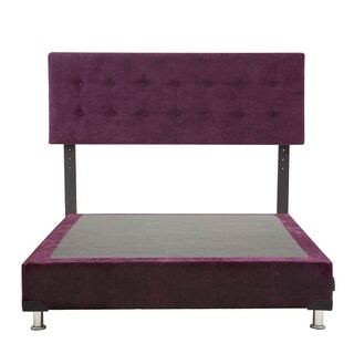 Foto 2 | Foto 2 | Cabecera Dicasa Bilbao color Morado + Box Dicasa Velvet color Morado Queen Size