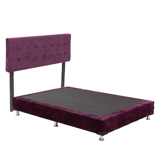 Foto 3 | Foto 3 | Cabecera Dicasa Bilbao color Morado + Box Dicasa Velvet color Morado Queen Size