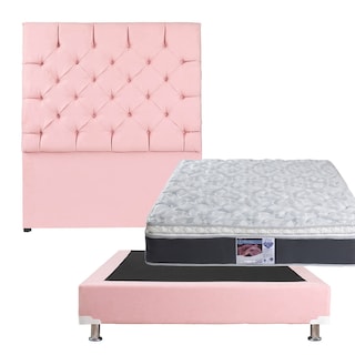 Foto 1 | Foto 1 | Cabecera + Box y Colchón Spring Air Matrimonial