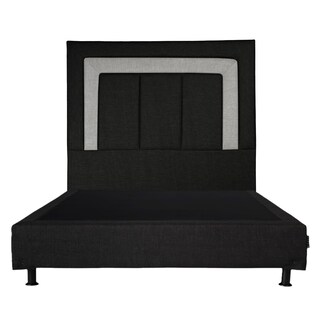 Foto 1 | Foto 1 | Cabecera Dicasa Bora color Negro + Box Dicasa Black  + Colchón Spring Air Marte Matrimonial