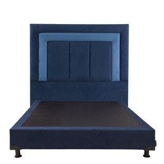 Foto 2 | Foto 2 | Cabecera Dicasa Bora color Azul con Franja Azul + Box Dicasa King Size