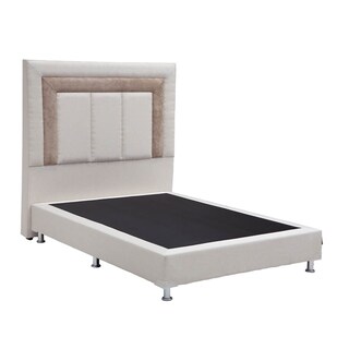 Foto 3 | Foto 3 | Cabecera Dicasa Bora color Beige con Franja Caqui + Box Dicasa Queen Size