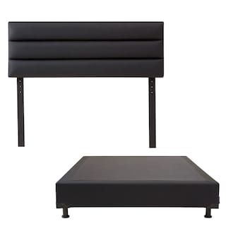 Foto 1 | Foto 1 | Cabecera Dicasa Londres color Negro + Box Dicasa Queen Size