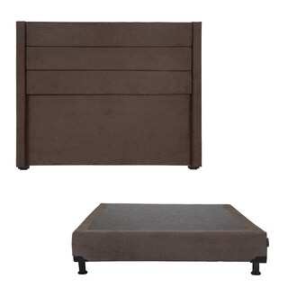 Foto 2 | Foto 2 | Cabecera Dicasa Lugo color Chocolate + Box Dicasa Bless + Colchón Spring Air Marte Matrimonial