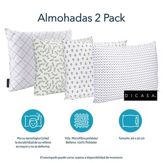 Foto 4 | Foto 4 | Colchón Dicasa Cupra + Box Dicasa Rivo Color Gris Queen Size + 2 Almohadas