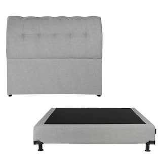 Foto 2 | Foto 2 | Cabecera Nube + Box Dicasa Gris + Colchón Premier Matrimonial