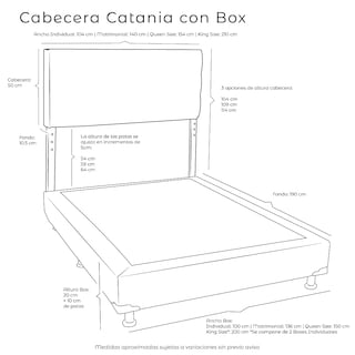 Foto 4 | Foto 4 | Cabecera Catania + Box Dicasa Rivo Gris Matrimonial