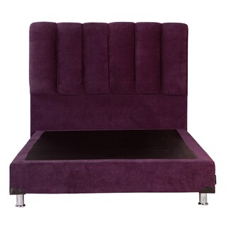 Foto 2 | Foto 2 | Cabecera Dicasa Kami Morado + Box Dicasa Velvet Morado Matrimonial