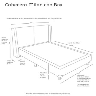 Foto 5 | Foto 5 | Cabecera Dicasa Milán Color Morado +Box Dicasa Velvet Color Morado Queen Size