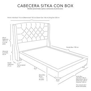 Foto 3 | Foto 3 | Cabecera Dicasa Sitka Azul + Box Dicasa Niza Azul King Size