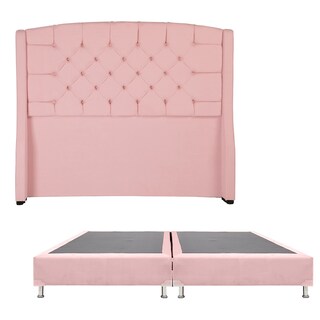 Foto 1 | Foto 1 | Cabecera Dicasa Sitka Color Rosa + Box Dicasa Pink Color Rosa King Size