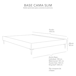 Foto 6 | Foto 6 | Base Cama Slim Dicasa Color Lila Matrimonial