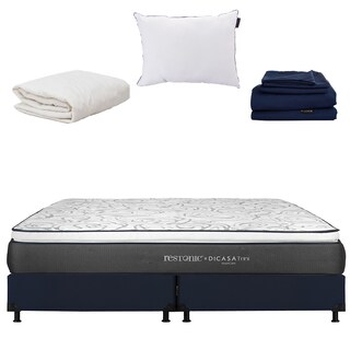 Foto 1 | Foto 1 | Colchón Dicasa Trini + Box Dicasa Orly Individual + Almohada One + Protector de Colchón + Sábanas Softy