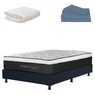 Foto 1 | Foto 1 | Colchón Dicasa Trini + Box Dicasa Orly Individual + Protector de Colchón + Sábanas