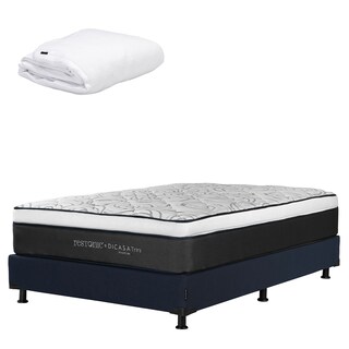 Foto 1 | Foto 1 | Colchón Dicasa Trini +Box Dicasa Orly Matrimonial + Protector De Colchón Cloud