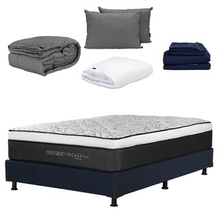 Foto 1 | Foto 1 | Colchón con Box Matrimonial Dicasa 2 Almohadas y Protector