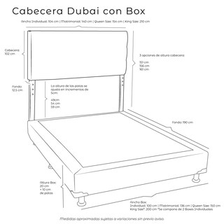 Foto 4 | Foto 4 | Cabecera Dicasa Dubái Negro Queen Size + Box Dicasa