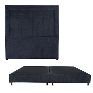 Foto 1 | Foto 1 | Cabecera Dicasa Davos Azul + Box Dicasa Niza Azul King Size