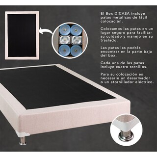 Foto 6 | Foto 6 | Cabecera Dicasa Catania Color Gris+box Dicasa Color Gris Queen Size