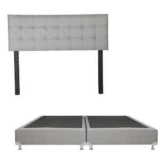 Foto 1 | Foto 1 | Cabecera Dicasa Catania Color Gris+box Dicasa Color Gris King Size
