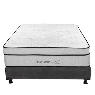 Foto 2 | Foto 2 | Colchon Restonic Lipa + Box Dicasa Queen Size + Protector Ultra + Sabanas Basic