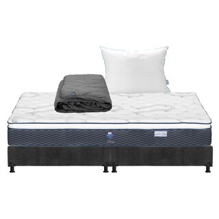Foto 1 | Foto 1 | Colchon Spring Air Dover + Box Dicasa King Size + Almohada Royal + Protector Lux