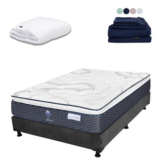 Foto 1 | Foto 1 | Colchon Spring Air Dover + Box Dicasa Queen Size + Protector Cloud + Sabanas Softy