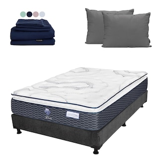 Foto 1 | Foto 1 | Colchón Spring Air Dover + Box Dicasa Queen Size + Almohada 2pack + Sábanas Softy