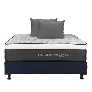 Foto 1 | Foto 1 | Colchón Dicasa Trini Queen Size + Box Dicasa Color Azul + Almohada 2 Pack