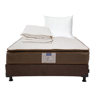 Foto 1 | Foto 1 | Colchón Restonic Nautilus Queen Size+box Dicasa Color Chocolate+almohada Oso+protector De Colchón Ultra