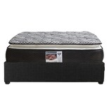 Colchón Spring Air Omega Matrimonial + Base Cama Dicasa Matrimonial Color Negro