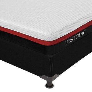 Foto 3 | Foto 3 | Colchón Restonic Roll Matrimonial + Box Dicasa Color Negro + 2 Almohada Oso