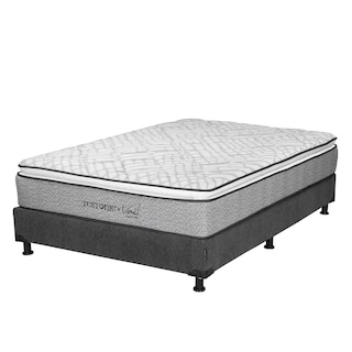 Foto 2 | Foto 2 | Colchón Restonic Vail Queen Size + Box Dicasa Color Gris Carbón + Almohada 2 Pack