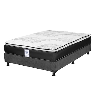 Foto 2 | Foto 2 | Colchón Spring Air Premier Color Gris Carbon Matrimonial + Box + Almohada 2pack