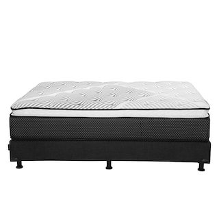 Foto 4 | Foto 4 | Colchón Spring Air Alaska Color Negro Matrimonial + Box + Almohada 2pack + Sábanas Softy