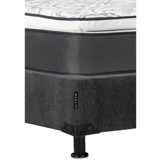 Foto 4 | Foto 4 | Colchón Restonic Trini Color Gris Carbon Queen Size + Box + Almohada 2pack + Sábanas Softy