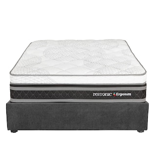 Foto 1 | Foto 1 | Colchón Spring Air Ergosum Color Gris Carbon Queen Size + Base Cama