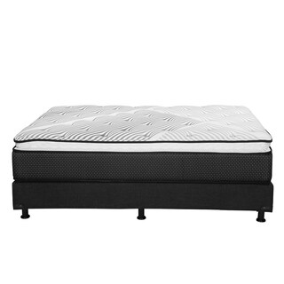 Foto 5 | Foto 5 | Colchón Spring Air Alaska Color Blanco King Size + Box Dicasa Negro + Sábanas Basic