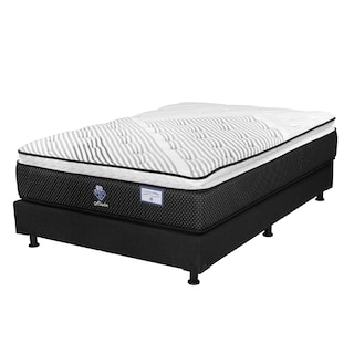 Foto 3 | Foto 3 | Colchón Spring Air Alaska Color Blanco King Size + Box Dicasa Negro + Almohada Osos + Protector Ultra + Sábanas Basic