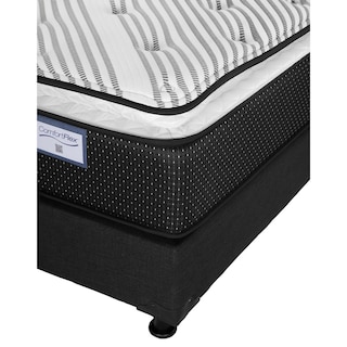 Foto 4 | Foto 4 | Colchón Spring Air Alaska Color Blanco King Size + Box Dicasa Negro + Almohada Osos + Protector Ultra + Sábanas Basic